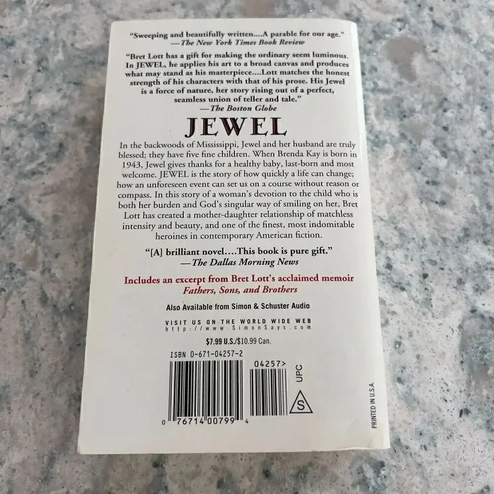 JEWEL by Bret Lott - paperback
